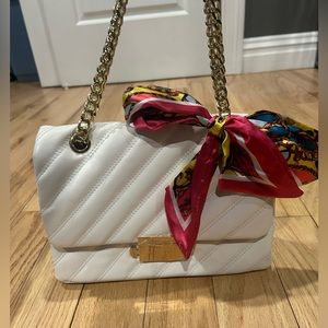 Aldo leather handbag with chain